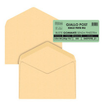 Busta Giallo Postale - gommata - 12 x 18 cm - 80 gr - carta riciclata FSC - giallo - Pigna Envelopes - conf. 500 pezzi Busta Giallo Postale - gommata - 12 x 18 cm - 80 gr - carta riciclata FSC - giallo - Pigna Envelopes - conf. 500 pezzi