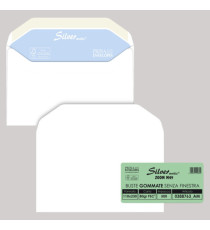 Busta Silver Matic FSC - senza finestra - gommata - 11 x 23 cm - 80 gr - bianco - Pigna Envelopes - conf. 500 pezzi