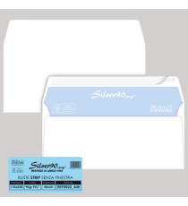 Busta SILVER90 STRIP FSC - bianca - internografata - senza finestra - 110 x 230 mm - 90 gr - Pigna Envelopes - conf. 25