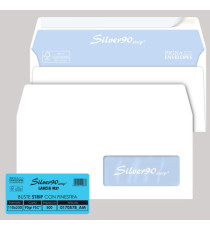 Busta Silver90 Strip FSC - con finestra - internografata - 11 x 23 cm - 90 gr - bianco - Pigna Envelopes - conf. 500 pez Busta Silver90 Strip FSC - con finestra - internografata - 11 x 23 cm - 90 gr - bianco - Pigna Envelopes - conf. 500 pez
