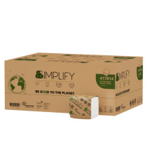 Carta igienica interfogliata Simplify - goffratura wave - 15 gr - Papernet - pacco da 224 strappi