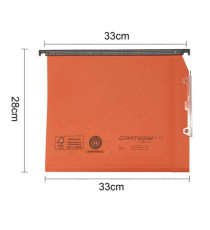 Cartella sospesa Cartesio Plus - armadio - interasse 33 cm - fondo U - 33 x 28 cm - arancio - Bertesi Cartella sospesa Cartesio Plus - armadio - interasse 33 cm - fondo U - 33 x 28 cm - arancio - Bertesi