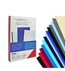 Copertine LeatherGrain per rilegatura - A4 - goffrate - blu - 250 gr - GBC - conf. 100 pezzi Copertine LeatherGrain per rilegatura - A4 - goffrate - blu - 250 gr - GBC - conf. 100 pezzi