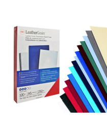 Copertine LeatherGrain per rilegatura - A4 - goffrate - blu - 250 gr - GBC - conf. 100 pezzi Copertine LeatherGrain per rilegatura - A4 - goffrate - blu - 250 gr - GBC - conf. 100 pezzi