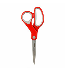 Forbici Comfort - 18 cm - impugnatura asimmetrica - lama in acciaio - rosso - Scotch Forbici Comfort - 18 cm - impugnatura asimmetrica - lama in acciaio - rosso - Scotch
