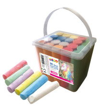 Gessi Jumbo - 10 x 2,5 x 2,2 cm - colori assortiti - Deco - secchiello 20 pezzi