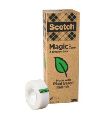 Nastro adesivo Magic 900 - green - 1,9 cm x 33 m - trasparente - Scotch - Value Pack 9 rotoli Nastro adesivo Magic 900 - green - 1,9 cm x 33 m - trasparente - Scotch - Value Pack 9 rotoli