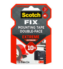Nastro biadesivo FIX Extreme - 1,9 cm x 1,5 m - grigio - Scotch Nastro biadesivo FIX Extreme - 1,9 cm x 1,5 m - grigio - Scotch