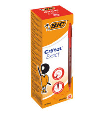 Penna a sfera con cappuccio Cristal Exact - punta 0,7 mm - rosso - Bic - scatola 20 pezzi Penna a sfera con cappuccio Cristal Exact - punta 0,7 mm - rosso - Bic - scatola 20 pezzi