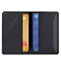 Portadocumenti RFID Hidentity Doppio per bancomat/carta di credito - PVC - 9,5x6 cm - nero - Exacompta Portadocumenti RFID Hidentity Doppio per bancomat/carta di credito - PVC - 9,5x6 cm - nero - Exacompta