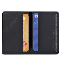 Portadocumenti RFID Hidentity Doppio per bancomat/carta di credito - PVC - 9,5x6 cm - nero - Exacompta Portadocumenti RFID Hidentity Doppio per bancomat/carta di credito - PVC - 9,5x6 cm - nero - Exacompta