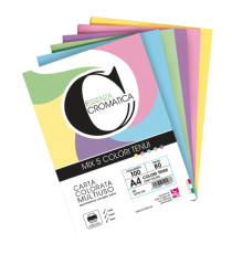 Risma carta Cromatica - A4 - 80 gr - colori assortiti tenui - 100 fogli - CWR Risma carta Cromatica - A4 - 80 gr - colori assortiti tenui - 100 fogli - CWR