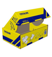 Scatola spedizioni Postal Box - M - 36 x 24 x 12 cm - giallo/blu - Blasetti Scatola spedizioni Postal Box - M - 36 x 24 x 12 cm - giallo/blu - Blasetti