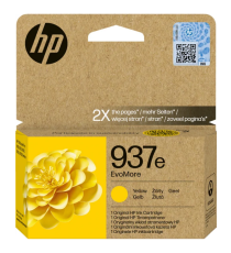 Hp 937eY giallo EvoMore 4S6W8NE cartuccia originale per Hp OfficeJet 9110b,9120B,9120e,9132e,9720,9730 capacità 1.650 pagine