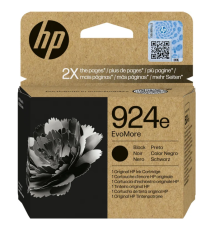 Hp 924eBK nero 4K0V0NE EvoMore cartuccia originale per Hp Officejet Pro 8134e/8125e/8122e/8124e/8132e/8135e 1.000 pagine