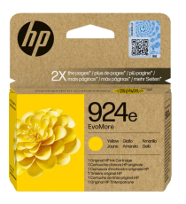 Hp 924eY giallo 4K0U9NE EvoMore cartuccia originale per Hp Officejet Pro 8134e/8125e/8122e/8124e/8132e/8135e 800 pagine