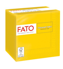 Tovagliolo - carta - 24 x 24 cm - 2 veli - giallo - Fato - conf. 100 pezzi Tovagliolo - carta - 24 x 24 cm - 2 veli - giallo - Fato - conf. 100 pezzi