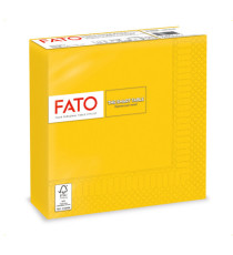 Tovagliolo - carta - 33 x 33 cm - 2 veli - giallo - Fato - conf. 50 pezzi Tovagliolo - carta - 33 x 33 cm - 2 veli - giallo - Fato - conf. 50 pezzi