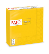 Tovagliolo - carta - 33 x 33 cm - 2 veli - giallo - Fato - conf. 50 pezzi Tovagliolo - carta - 33 x 33 cm - 2 veli - giallo - Fato - conf. 50 pezzi