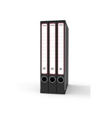 Gruppo registratori Terzetto - con 3 cartelle ad anelli - 25,5x34,5 cm - dorso 15 cm - grigio - Rexel