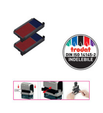 Tamponi 6/4912-2 - blu/rosso - Trodat - Blister 2 pezzi