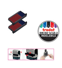 Tamponi 6/4912-2 - blu/rosso - Trodat - Blister 2 pezzi