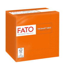 Tovagliolo - carta - 24 x 24 cm - 2 veli - arancio - Fato - conf. 100 pezzi Tovagliolo - carta - 24 x 24 cm - 2 veli - arancio - Fato - conf. 100 pezzi