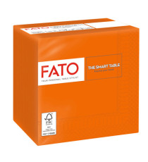 Tovagliolo - carta - 24 x 24 cm - 2 veli - arancio - Fato - conf. 100 pezzi Tovagliolo - carta - 24 x 24 cm - 2 veli - arancio - Fato - conf. 100 pezzi