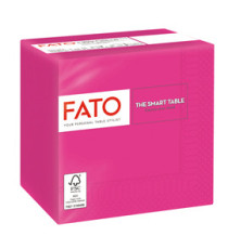Tovagliolo - carta - 24 x 24 cm - 2 veli - fucsia - Fato - conf. 100 pezzi Tovagliolo - carta - 24 x 24 cm - 2 veli - fucsia - Fato - conf. 100 pezzi