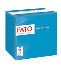 Tovagliolo - carta - 24 x 24 cm - 2 veli - turchese - Fato - conf. 100 pezzi Tovagliolo - carta - 24 x 24 cm - 2 veli - turchese - Fato - conf. 100 pezzi
