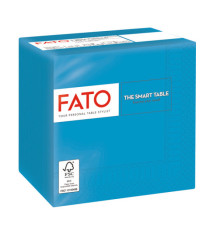 Tovagliolo - carta - 24 x 24 cm - 2 veli - turchese - Fato - conf. 100 pezzi Tovagliolo - carta - 24 x 24 cm - 2 veli - turchese - Fato - conf. 100 pezzi