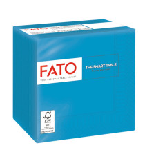 Tovagliolo - carta - 24 x 24 cm - 2 veli - turchese - Fato - conf. 100 pezzi Tovagliolo - carta - 24 x 24 cm - 2 veli - turchese - Fato - conf. 100 pezzi