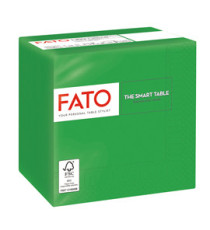 Tovagliolo - carta - 24 x 24 cm - 2 veli - verde smeraldo - Fato - conf. 100 pezzi Tovagliolo - carta - 24 x 24 cm - 2 veli - verde smeraldo - Fato - conf. 100 pezzi