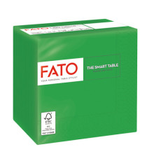 Tovagliolo - carta - 24 x 24 cm - 2 veli - verde smeraldo - Fato - conf. 100 pezzi Tovagliolo - carta - 24 x 24 cm - 2 veli - verde smeraldo - Fato - conf. 100 pezzi