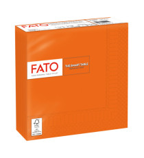 Tovagliolo - carta - 33 x 33 cm - 2 veli - arancio - Fato - conf. 50 pezzi Tovagliolo - carta - 33 x 33 cm - 2 veli - arancio - Fato - conf. 50 pezzi