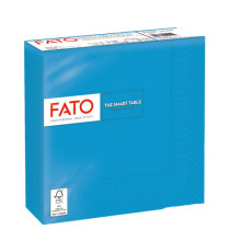 Tovagliolo - carta - 33 x 33 cm - 2 veli - turchese - Fato - conf. 50 pezzi Tovagliolo - carta - 33 x 33 cm - 2 veli - turchese - Fato - conf. 50 pezzi
