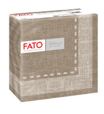 Tovagliolo linea AirLaid - carta - 40 x 40 cm - cachemire/caffè - Fato - conf. 50 pezzi Tovagliolo linea AirLaid - carta - 40 x 40 cm - cachemire/caffè - Fato - conf. 50 pezzi