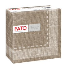 Tovagliolo linea AirLaid - carta - 40 x 40 cm - cachemire/caffè - Fato - conf. 50 pezzi Tovagliolo linea AirLaid - carta - 40 x 40 cm - cachemire/caffè - Fato - conf. 50 pezzi