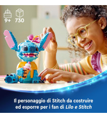 Lego Disney - Stitch - Lego 43249 con parti mobili, camicia e cono gelato Anni 9+ 730pz