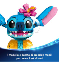Lego Disney - Stitch - Lego 43249 con parti mobili, camicia e cono gelato Anni 9+ 730pz