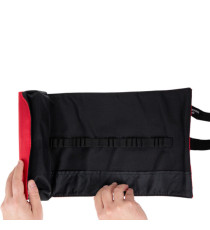 Astuccio arrotolabile Roller - con astuccio zip interno - 24 scomparti - 7,5 x 21,5 cm - tessuto - rosso - Koh.I.Noor