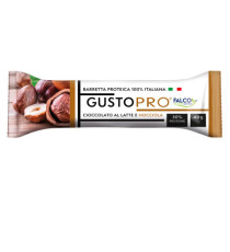 Barretta proteica GustoPro - cioccolato al latte/nocciola - 40 gr - Falco Barretta proteica GustoPro - cioccolato al latte/nocciola - 40 gr - Falco