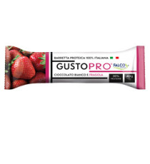 Barretta proteica GustoPro - cioccolato bianco/fragola - 40 gr - Falco Barretta proteica GustoPro - cioccolato bianco/fragola - 40 gr - Falco