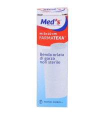 Benda di garza orlata - 10 cm x 5 mt - Med's - conf. 12 pezzi Benda di garza orlata - 10 cm x 5 mt - Med's - conf. 12 pezzi