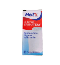 Benda di garza orlata - 7 cm x 5 mt - Med's - conf. 12 pezzi