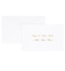 Biglietto natale con busta - 9 x 14 cm - stampa oro - bianco - Rex Sadoch Biglietto natale con busta - 9 x 14 cm - stampa oro - bianco - Rex Sadoch