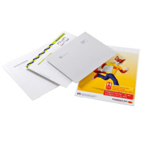 Busta a sacco - in cartone - chiusura autoadesiva - 260 x 345 x 30 mm - bianco - Colompac