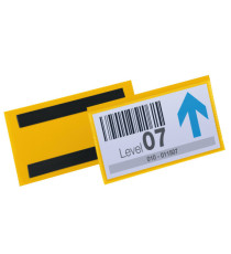 Buste identificative magnetiche - 150 x 67 mm - giallo - Durable - conf. 50 pezzi