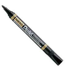 Marcatore permanente N850 - punta tonda - astuccio 4 colori assortiti - linea Amiko - Pentel