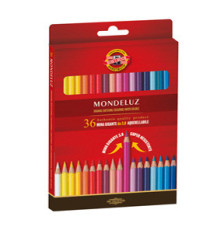 Matite colorate Mondeluz - acquerellabili - diametro mina 3,8 mm - colori assortiti - Koh.I.Noor - astuccio 36 pezzi Matite colorate Mondeluz - acquerellabili - diametro mina 3,8 mm - colori assortiti - Koh.I.Noor - astuccio 36 pezzi
